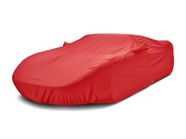 Covercraft Custom Car Covers WeatherShield HP Car Cover; Red (20-24 Corvette C8 w/o Spoiler)