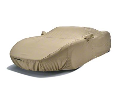 Covercraft Custom Car Covers Flannel Car Cover; Tan (23-25 Corvette C8 Z06 w/o Z07 Performance Package)
