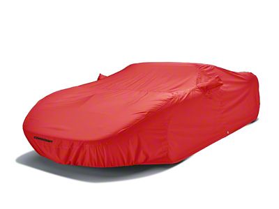 Covercraft Custom Car Covers WeatherShield HP Car Cover; Red (23-24 Corvette C8 Z06 w/o Z07 Performance Package)