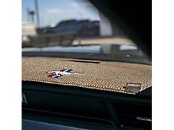 Covercraft Ltd Edition Custom Dash Cover with Mustang Tri-Bar Logo; Beige (79-86 Mustang)