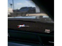Covercraft Ltd Edition Custom Dash Cover with Mustang Tri-Bar Logo; Black (87-93 Mustang)