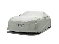 Covercraft Custom Car Covers 3-Layer Moderate Climate Car Cover with Mustang 60th Anniversary Logo; Gray (24-25 Mustang Dark Horse)