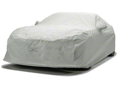 Covercraft Custom Car Covers 3-Layer Moderate Climate Car Cover with Antenna Pocket and Black Mustang Pony Logo (15-24 Mustang Fastback, Excluding GT350, GT500 & 22-24 GT Fastback w/ Performance Pack)