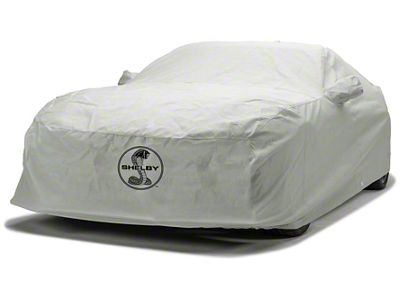 Covercraft Custom Car Covers 3-Layer Moderate Climate Car Cover with Shelby Snake Medallion Logo; Gray (07-09 Mustang GT500)