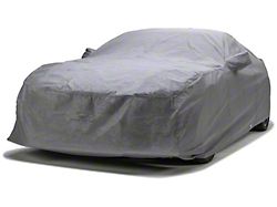 Covercraft Custom Car Covers 5-Layer Indoor Car Cover with Antenna Pocket and Black Mustang Pony Logo; Gray (22-26 Mustang GT Fastback w/ Performance Pack)