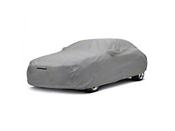 Covercraft Custom Car Covers 5-Layer Softback All Climate Car Cover with Black Mustang Cobra Logo; Gray (94-98 Mustang Convertible)