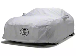 Covercraft Custom Car Covers 5-Layer Softback All Climate Car Cover with Shelby Snake Medallion Logo; Gray (10-14 Mustang)
