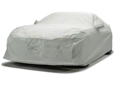 Covercraft Custom Car Covers 3-Layer Moderate Climate Car Cover with Black Mustang Pony Logo and without Antenna Pocket (15-24 Mustang Fastback, Excluding GT350 & GT500)