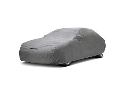 Covercraft Custom Car Covers 5-Layer Indoor Car Cover with Antenna Pocket and Black Mustang Tri-Bar Logo; Gray (15-25 Mustang Convertible)