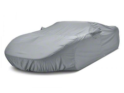 Covercraft Custom Car Covers WeatherShield HP Car Cover with Black Mustang Tri-Bar Logo and without Antenna Pocket; Gray (15-25 Mustang Fastback, Excluding GT350 & GT500)