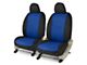 Covercraft Precision Fit Seat Covers Endura Custom Front Row Seat Covers; Blue/Black (15-23 Mustang Fastback w/o RECARO Seats)