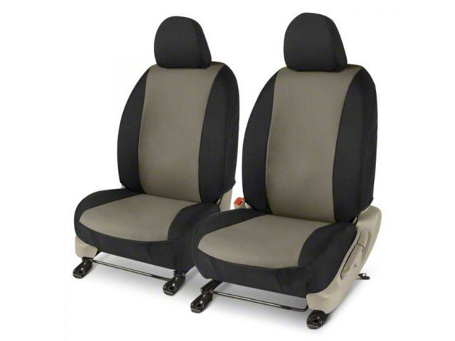 Covercraft Precision Fit Seat Covers Endura Custom Front Row Seat Covers; Charcoal/Black (05-14 Mustang w/o RECARO Seats)