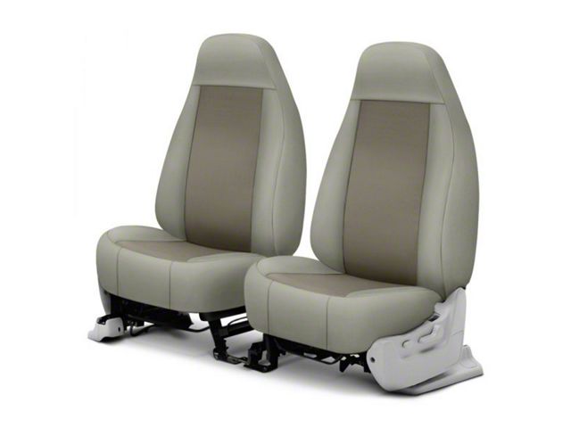 Covercraft Precision Fit Seat Covers Endura Custom Front Row Seat Covers; Charcoal/Silver (94-98 Mustang GT, Cobra)