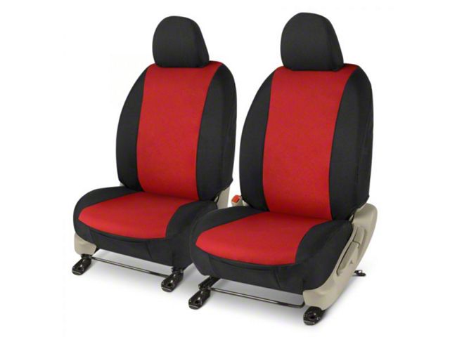 Covercraft Precision Fit Seat Covers Endura Custom Front Row Seat Covers; Red/Black (94-98 Mustang V6)