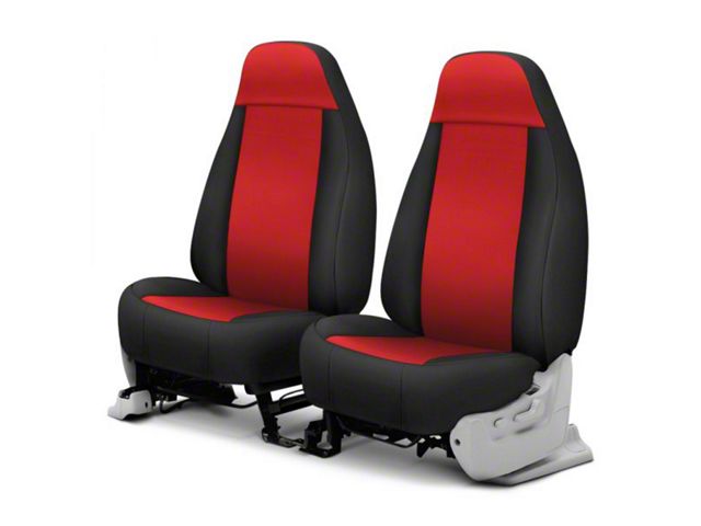 Covercraft Precision Fit Seat Covers Endura Custom Front Row Seat Covers; Red/Black (94-98 Mustang GT, Cobra)