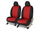 Covercraft Precision Fit Seat Covers Endura Custom Front Row Seat Covers; Red/Black (15-23 Mustang Fastback w/o RECARO Seats)
