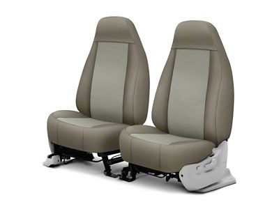 Covercraft Precision Fit Seat Covers Endura Custom Front Row Seat Covers; Silver/Charcoal (83-93 Mustang Convertible)