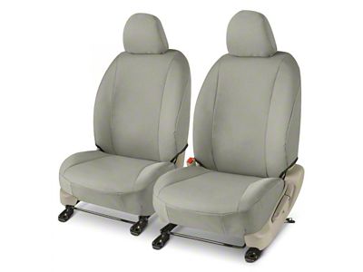 Covercraft Precision Fit Seat Covers Endura Custom Front Row Seat Covers; Silver (15-23 Mustang Convertible)