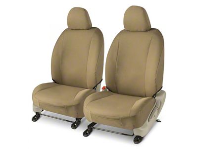 Covercraft Precision Fit Seat Covers Endura Custom Front Row Seat Covers; Tan (15-23 Mustang Fastback w/o RECARO Seats)