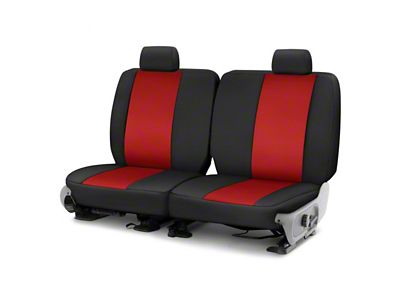 Covercraft Precision Fit Seat Covers Endura Custom Second Row Seat Cover; Red/Black (99-04 Mustang GT Coupe, V6 Coupe)