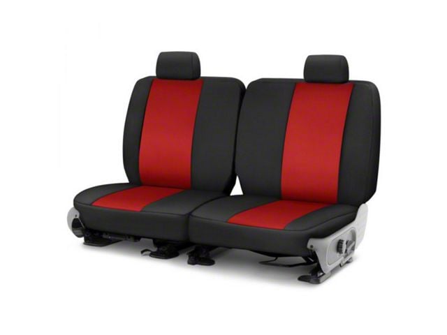 Covercraft Precision Fit Seat Covers Endura Custom Second Row Seat Cover; Red/Black (94-98 Mustang V6 Coupe)