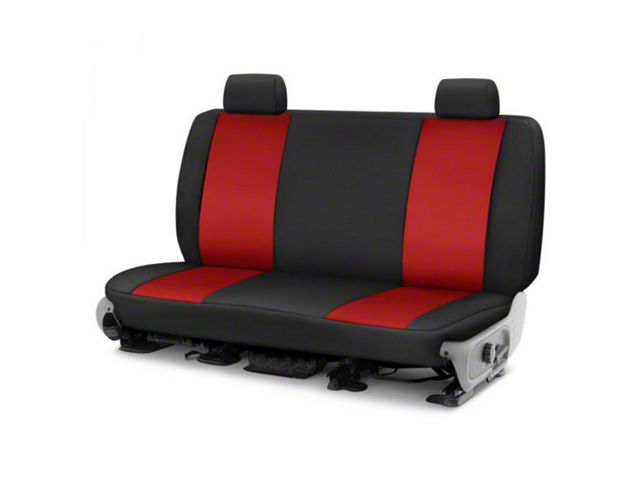 Covercraft Precision Fit Seat Covers Endura Custom Second Row Seat Cover; Red/Black (05-10 Mustang Convertible)