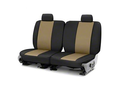 Covercraft Precision Fit Seat Covers Endura Custom Second Row Seat Cover; Tan/Black (99-04 Mustang GT Coupe, V6 Coupe)