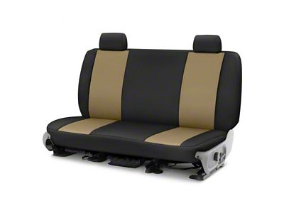 Covercraft Precision Fit Seat Covers Endura Custom Second Row Seat Cover; Tan/Black (94-98 Mustang GT Convertible, V6 Convertible)