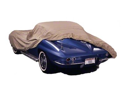 Covercraft Custom Car Covers Flannel Car Cover with Antenna Pocket; Tan (22-25 Mustang GT Fastback w/ Performance Pack)