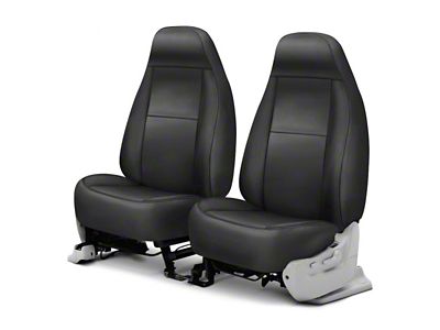 Covercraft Precision Fit Seat Covers Leatherette Custom Front Row Seat Covers; Black (94-98 Mustang GT, Cobra)