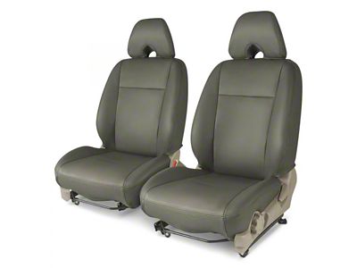 Covercraft Precision Fit Seat Covers Leatherette Custom Front Row Seat Covers; Medium Gray (94-98 Mustang V6)