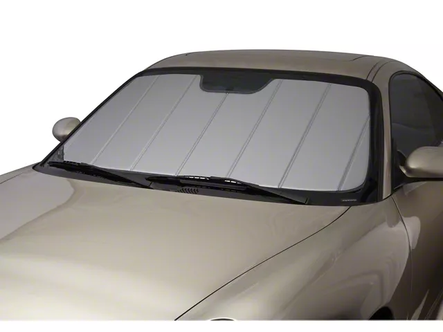 Covercraft UVS100 Heat Shield Custom Sunscreen; Silver (15-23 Mustang w/ Mirror Camera)