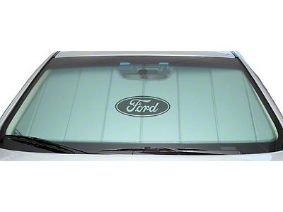 Covercraft UVS100 Heat Shield Mustang Custom Sunscreen with Black Ford Oval Logo Silver UFF10563SV 94-04 Mustang - Free Shipping