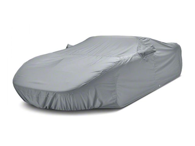 Covercraft Custom Car Covers WeatherShield HP Car Cover with Black Mustang 50 Years Logo; Gray (05-09 Mustang Coupe w/ Saleen Package)