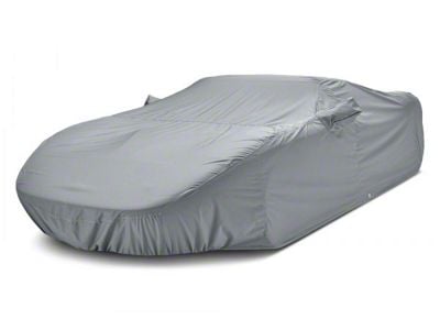 Covercraft Custom Car Covers WeatherShield HP Car Cover with Black Mustang Pony Logo; Gray (05-09 Mustang Coupe w/ Saleen Package)