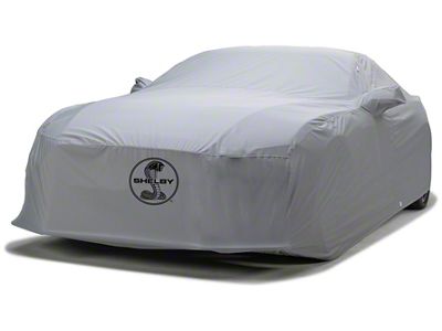 Covercraft Custom Car Covers WeatherShield HP Car Cover with Shelby Snake Medallion Logo; Gray (10-14 Mustang)