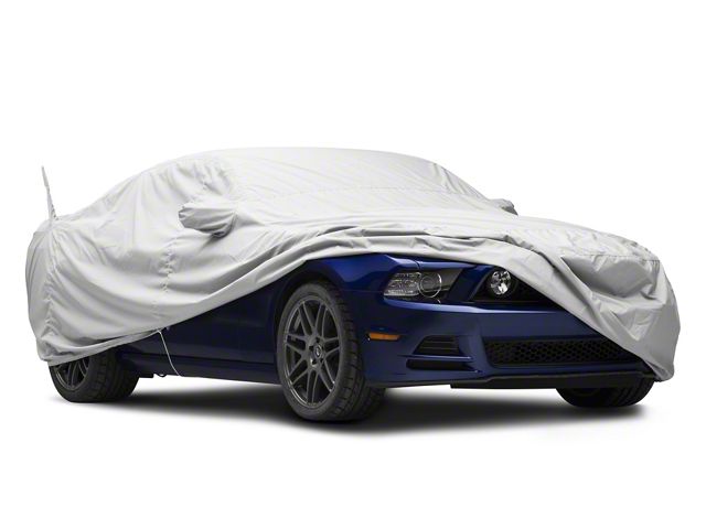 Covercraft Custom Car Covers WeatherShield HP Car Cover with Black Mustang Pony Logo; Gray (10-14 Mustang)