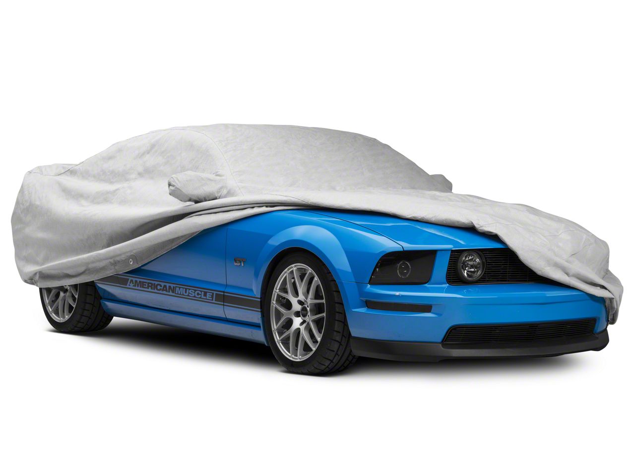 For Ford Mustang Shelby GT500 Satin Stretch Gray Custom Car Cover