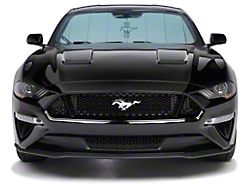 Covercraft UVS100 Heat Shield Custom Sunscreen with Black Mustang Tri-Bar Logo; Silver (24-26 Mustang)