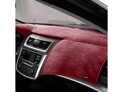 Covercraft VelourMat Custom Dash Cover; Red (15-23 Mustang w/ Forward Collision Warning)