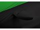 Coverking Satin Stretch Indoor Car Cover with Rear Roof Antenna Pocket; Black/Synergy Green (10-15 Camaro Coupe, Excluding Z/28)