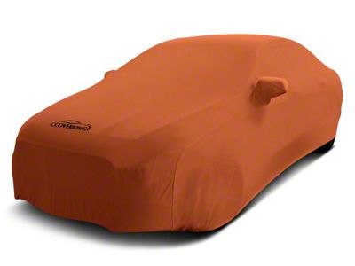 Coverking Satin Stretch Indoor Car Cover with Trunk Shark Fin Antenna Pocket; Inferno Orange (11-15 Camaro Convertible, Excluding ZL1)