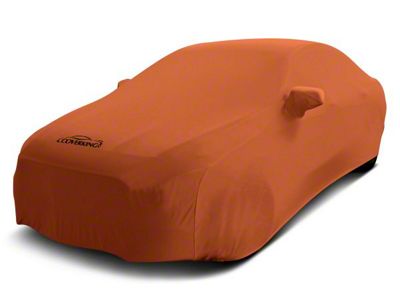 Coverking Satin Stretch Indoor Car Cover with Trunk Whip Fin Antenna Pocket; Inferno Orange (2011 Camaro Convertible)