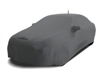 Coverking Satin Stretch Indoor Car Cover with Trunk Whip Fin Antenna Pocket; Metallic Gray (2011 Camaro Convertible)