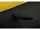 Coverking Satin Stretch Indoor Car Cover without Trunk Antenna Pocket; Black/Velocity Yellow (11-15 Camaro Convertible, Excluding ZL1)
