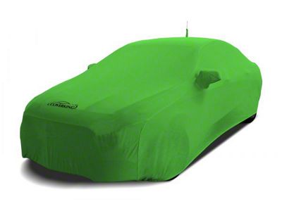 Coverking Satin Stretch Indoor Car Cover with Rear Roof Antenna Pocket; Synergy Green (10-15 Camaro Coupe, Excluding Z/28)