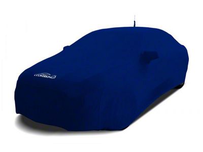 Coverking Satin Stretch Indoor Car Cover with Trunk Shark Fin Antenna Pocket; Impact Blue (11-15 Camaro Convertible, Excluding ZL1)