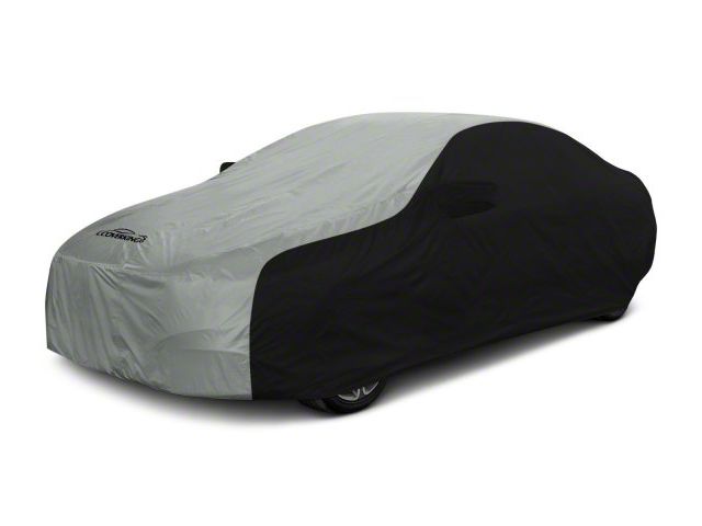 Coverking Stormproof Car Cover with Trunk Shark Fin Antenna Pocket; Black/Gray (11-15 Camaro Convertible, Excluding ZL1)