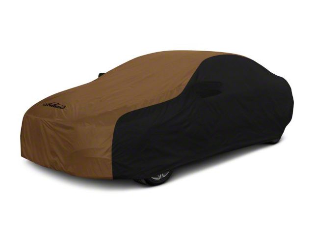 Coverking Stormproof Car Cover without Rear Roof Antenna Pocket; Black/Tan (10-15 Camaro Coupe, Excluding Z/28)