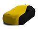 Coverking Satin Stretch Indoor Car Cover with Pocket for Rod-Style Roof Antenna; Black/Velocity Yellow (08-10 Charger w/o Rear Spoiler)